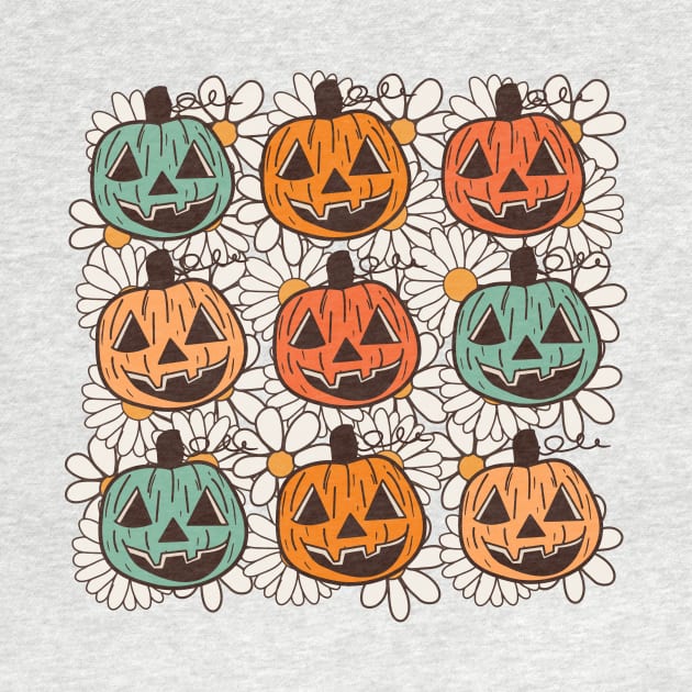 Adorable Pumpkin Patch Jack-o-Lanterns // Cute Halloween Pumpkin Season by SLAG_Creative